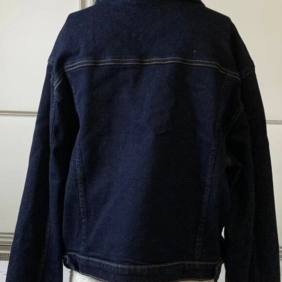 NWT Good American Women's Denim Jacket Size M Committed to Fit in Indigo - Picture 2 of 8